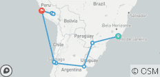  Brazil, Argentina &amp; Chile Unveiled with Peru - 19 destinations 