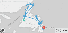  Newfoundland &amp; Labrador - 17 destinations 