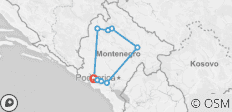  Das Beste aus Montenegro Privatreise - 9 Destinationen 