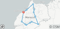  Privé-rondreis door Marokko - vanuit Casablanca - 9 dagen - 13 bestemmingen 