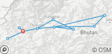  Voyage à travers le Bhoutan - 18 destinations 