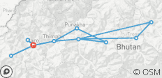  Reise durch Bhutan - 14 Destinationen 