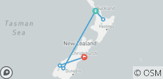  Kontraste Neuseelands (bis Christchurch) - 10 Tage - 6 Destinationen 