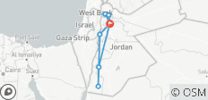  Dreitägige Gruppenreise von Amman - Jerash Petra Wadi Rum und Totes Meer - 9 Destinationen 