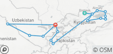  Erlebnisreise durch Zentralasien XL – Von Bischkek nach Taschkent - 16 Destinationen 