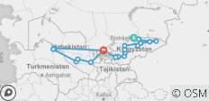  De zijderoute van Kirgizië en Oezbekistan - 20 bestemmingen 