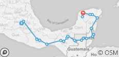  Kontraste Mexikos inkl. Verlängerung auf der Halbinsel Yucatan - 25 Destinationen 