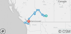  Kanadische Rocky Mountains und Pazifikküste (Calgary bis Vancouver) - 12 Destinationen 
