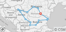  Große Rundreise durch Rumänien, Serbien und Bulgarien - 16 Destinationen 