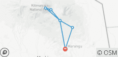  KILIMANJARO CLIMBING THROUGH MARANGU ROUTE 7 DAGEN TANZANIA (alle accommodatie en vervoer zijn inbegrepen) - 7 bestemmingen 