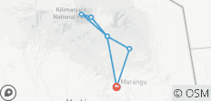  KILIMANJARO CLIMBING THROUGH MARANGU ROUTE 5 DAGEN TANZANIA (alle accommodatie en vervoer zijn inbegrepen) - 7 bestemmingen 