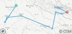  Epic India to Nepal - 13 destinations 