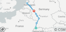  8 tage Basel-Rüdesheim-Amsterdam-Köln - 11 Destinationen 