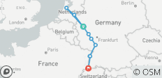  8 tage Köln-Amsterdam-Rüdesheim-Basel - 10 Destinationen 