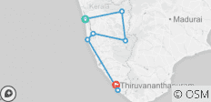  Exotische Kerala Rundreise (Kokosnuss-Urlaub in Indien) - 7 Destinationen 