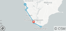  Backwaters und Strände von Kerala - 8 Destinationen 