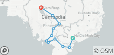  Zuid-Vietnam &amp; Grand Cambodja Fietstour - 11 bestemmingen 