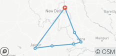  Magie du Taj Mahal et de Krishna - Triangle d\'Or avec Vrindavan - 7 destinations 