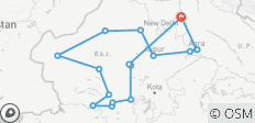  Rajasthan with Taj Mahal Tour - 18 destinations 
