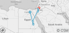  Wunder von Ägypten und Jordanien: Kairo, Nil-Kreuzfahrt, Petra &amp; Totes Meer - 8 Destinationen 
