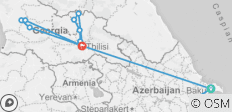  Aserbaidschan und Georgien Rundreise - 8 Tage - 11 Destinationen 