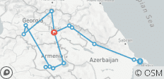  Aserbaidschan, Georgien und Armenien Rundreise - 12 Tage - 15 Destinationen 