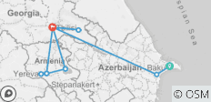  Aserbaidschan, Georgien und Armenien Rundreise - 7 Tage - 10 Destinationen 