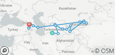  Die 5 Stans und Kaukasus Rundreise - 20 Destinationen 