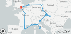  Groepsrondreis door heel Europa - voor 18- tot 35-jarigen - 13 bestemmingen 