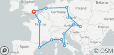  Circuit ferroviaire en groupe dans toute l\'Europe - 18- 35 - 13 destinations 
