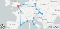  Whole of Europe Group Rail Tour (18-35) - 13 destinations 