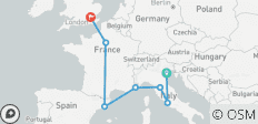  Groepsrondreis door West-Europa (18-35) - 7 bestemmingen 