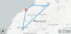  Circuit en train à travers les villes impériales du Maroc - 6 destinations 