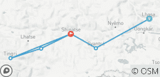  Tibet classique 8 jours : Lhassa, Gyangtse, Shigatse, Sakya, Camp de base de l\'Everest - 6 destinations 
