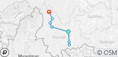  Höhepunkte von Yunnan; 14 Tage: Kunming, Rotes Land, Yuanyang, Dali, Lijiang und Shangri-La - 8 Destinationen 