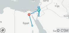  Inspirierende Reise nach Israel, Jordanien und Ägypten - 12 Tage - 15 Destinationen 