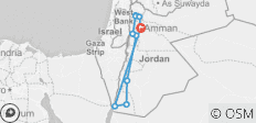  Biblische Rundreise von Jordanien - 8 Tage - 10 Destinationen 