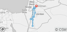  Hiking from Dana to Wadi Rum - 10 Days - 10 destinations 