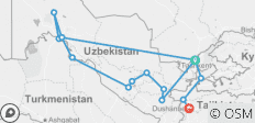  Gems of Uzbekistan, Karakalpakstan &amp; Tajikistan - 15 destinations 