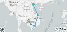  Le meilleur du Vietnam et du Cambodge - 14 jours (Hanoi, Halong, Hoi An, Sai Gon, Mékong, Phnom Penh et Siem Reap) - 10 destinations 