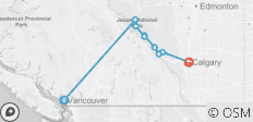  Kanadische Rockies - Bahnreise (Vancouver, BC nach Calgary, AB) (Standard) (4 destinations) - 4 Destinationen 