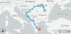 Balkan-Hauptstädte (38 Destinationen) - 19 Destinationen 