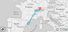  Barcelona to Zurich - 10 destinations 