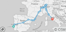  Lisbon to Rome - 21 destinations 