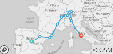  Madrid to Rome - 16 destinations 