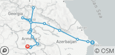  Azerbaijan, Georgia &amp; Armenia - 12 Days - 21 destinations 