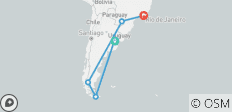  Circuit de 15 jours de la Patagonie à Rio de Janeiro - 6 destinations 