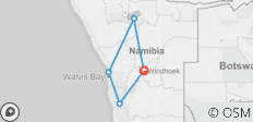  Sossusvlei, Swakopmund &amp; Etosha (Camping) - 7 Tage - 5 Destinationen 