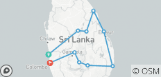  Sri Lanka hoogtepunten Budgettouren 11D/10N - 10 bestemmingen 