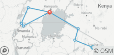  11 Tage Gorillas &amp; Die große Migration und Big Five - 8 Destinationen 